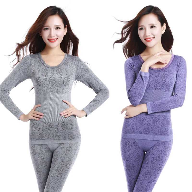 1Set Modal Womens Seamless Thermal Underwear Ladies Warm Intimates Long Shaped Sets Female Middle Collar Thermal Shaping Clothes T251018
