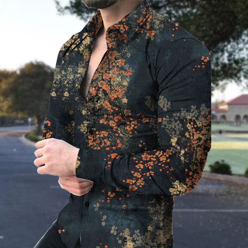 Mens Fashion designer man Shirt Business Shirts Formal Clothing design party coctail shirt tops dress Hawaiian Button up Shirt