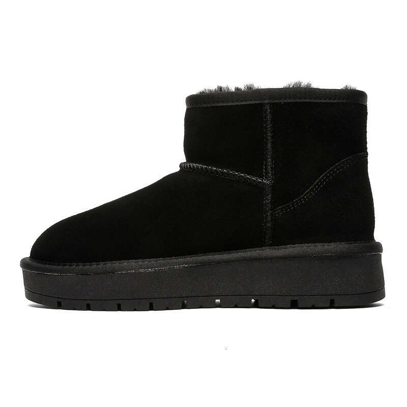 boots women Fashionable and versatile Sheepskin Thick-Soled Snow Boots for Women, Short Tube loafers, Thickened Loafers, Warm and Fleece-Lined, Winter