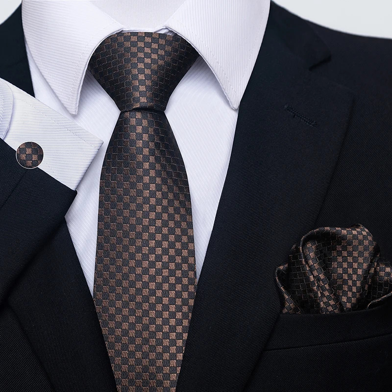 Fashion 8 cm Tie Pocket Squares Set Wedding Present Necktie Suit Accessories Fit Formal Party Holiday Gift 251014