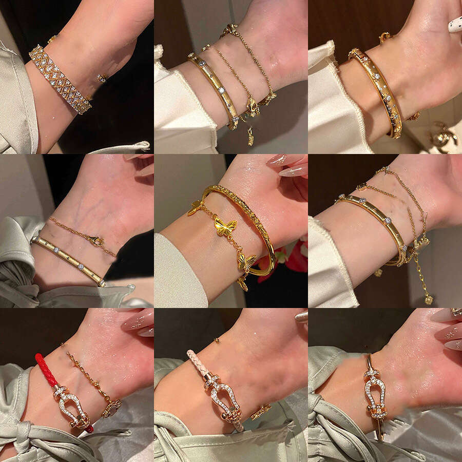 Jewellery High Quality Oil Drop Flower Adjustable Palace Style Light Luxury Bracelet for Special Occasions Gift Textured Elegant Accessory