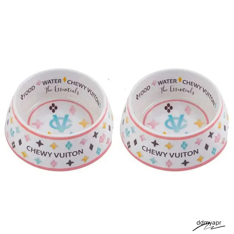 Pet Food Water Bowl Set With Mat - ddmyApr Anti-Slip Melamine Feeding Dish For Cats And Dogs, Wide Base