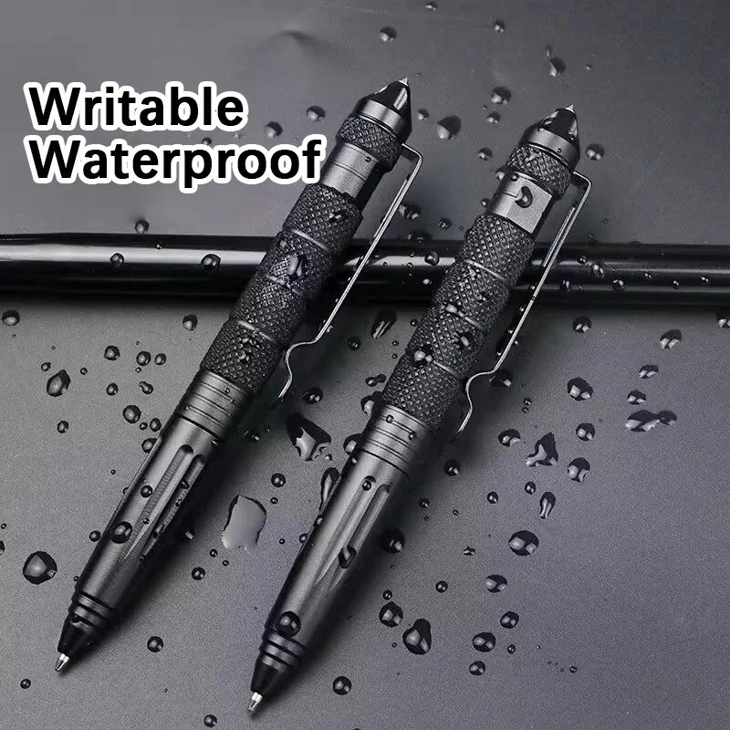 High Quality Metal Military Tactical Pen School Student Office Ballpoint Pens Emergency Glass Breaker Self Defense EDC Supplies 251018