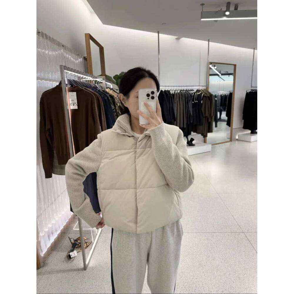 hoodie new product women's fashionable knitted patchwork stand-up collar long-sleeved cotton warm jacket coat jacket