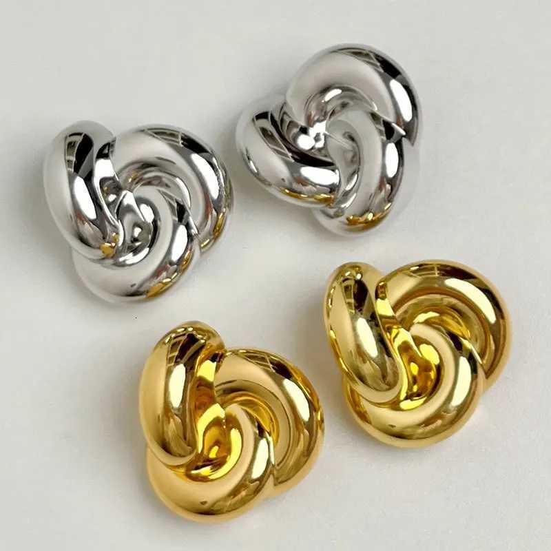 Highquality Vintage Geometric Metal Smooth Twisted Knot Large Earrings for Women Trendy Personality Party Jewelry Accessories Y251018