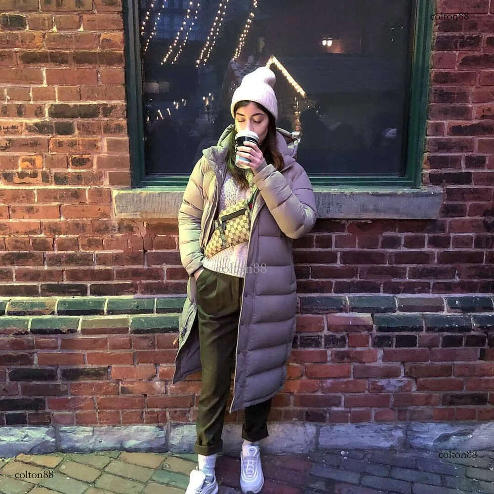 Women's Down Parkas White Goose Jacket Puffs Medium Length Tna Over Knee Super Thick Off Cap PUFF Bread Pole 221205