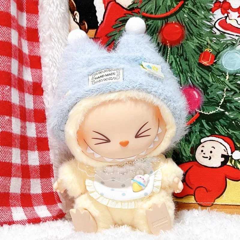 For 17cm Plush Dolls Clothes Baby Winter Hat And Bibs Ropa Labubu Outfit Accessories Clothing DIY Kids Gift T251018