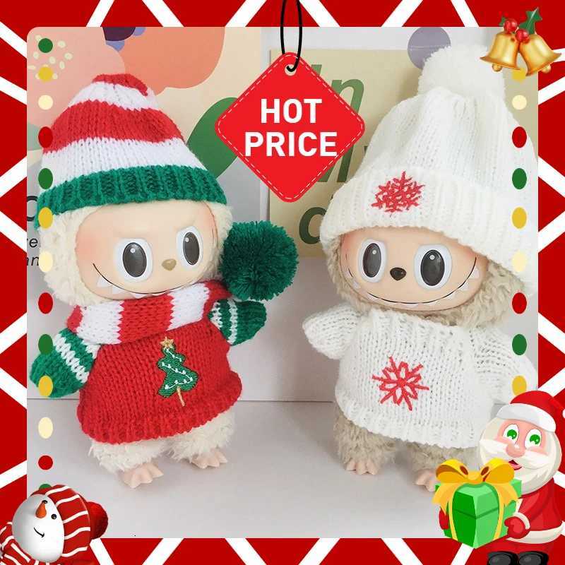 labubu clothes Christmas Festival Dress Winter Sweater Twopiece Set Decorative Pendant no dollT251018