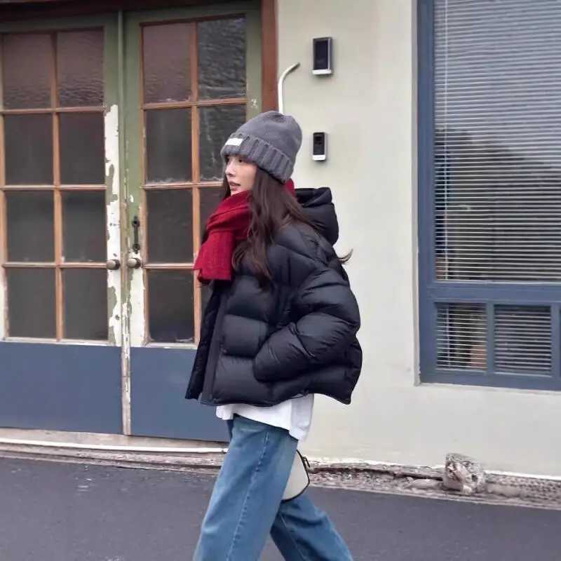 Green Short Down Jacket Hooded Female Fashion GoodLooking Puffer Jacket Thicken New Puffer Coat Tops Keep Warm Winter CoatT251018