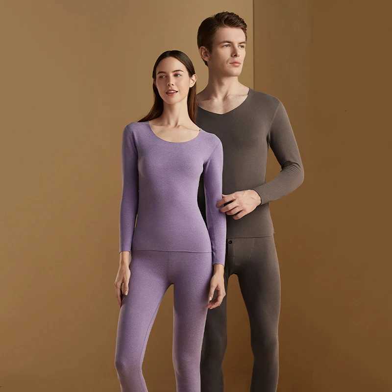 Womens Thermal Underwear Men Winter Clothes Seamless Thick Double Layer Warm Lingerie Women Thermal Clothing Set Woman 2 Pieces T251018