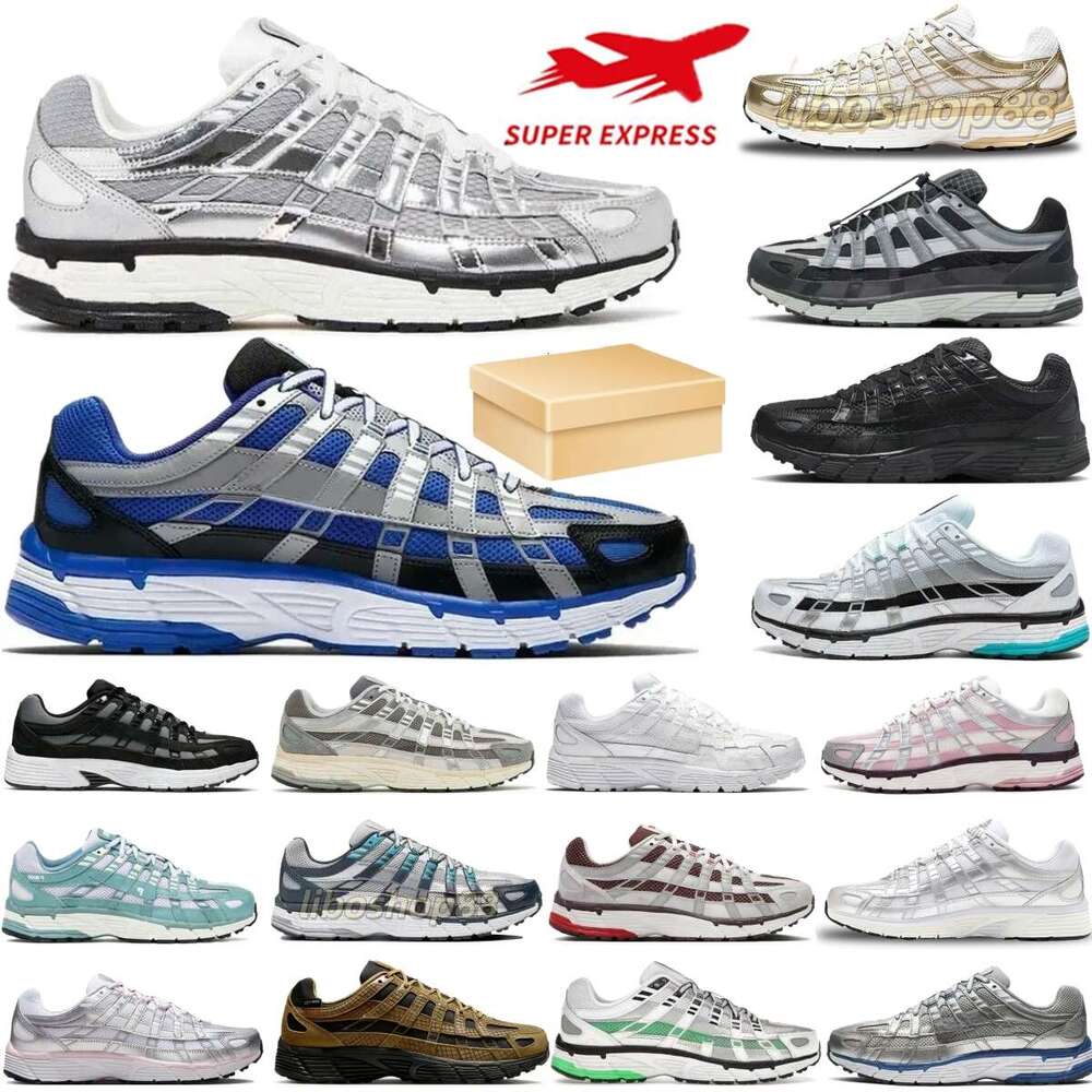 With Box Designer Trainers P 6000 Anthracite Grey Shadow grey Metallic Sier Triple White Mens Womens Sneakers OutdoorTrainers Running Shoes size36-47