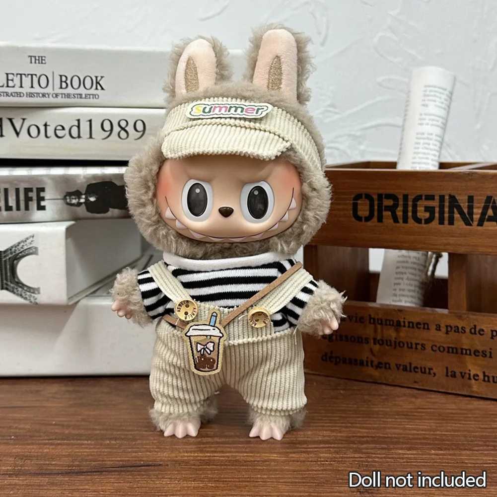 Fashion Clothes Ropa Labubu Clothes Outfit Doll Accessories For 1517cm Labubu V2 V1 Plush Dolls Suspenders SuitT251018