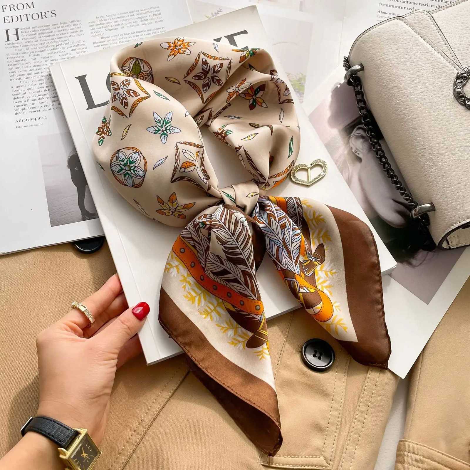 Horse Printing Design 100 Pure Silk Square Scarf Women Fashion Luxury Brand Scarves Neckerchief Hair Hand Wrist Bandana D251018