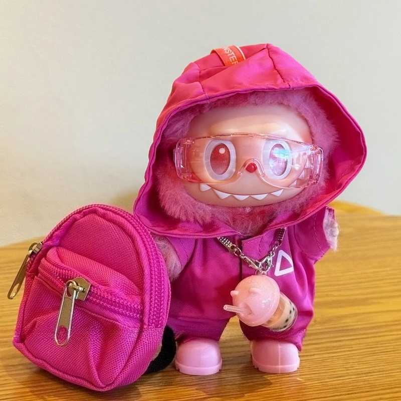 For 1517cm Labubu Doll Outdoor clothes windproof jacket goggles set Labubu Clothing designer Backpack shoes DIY AccessoriesT251018