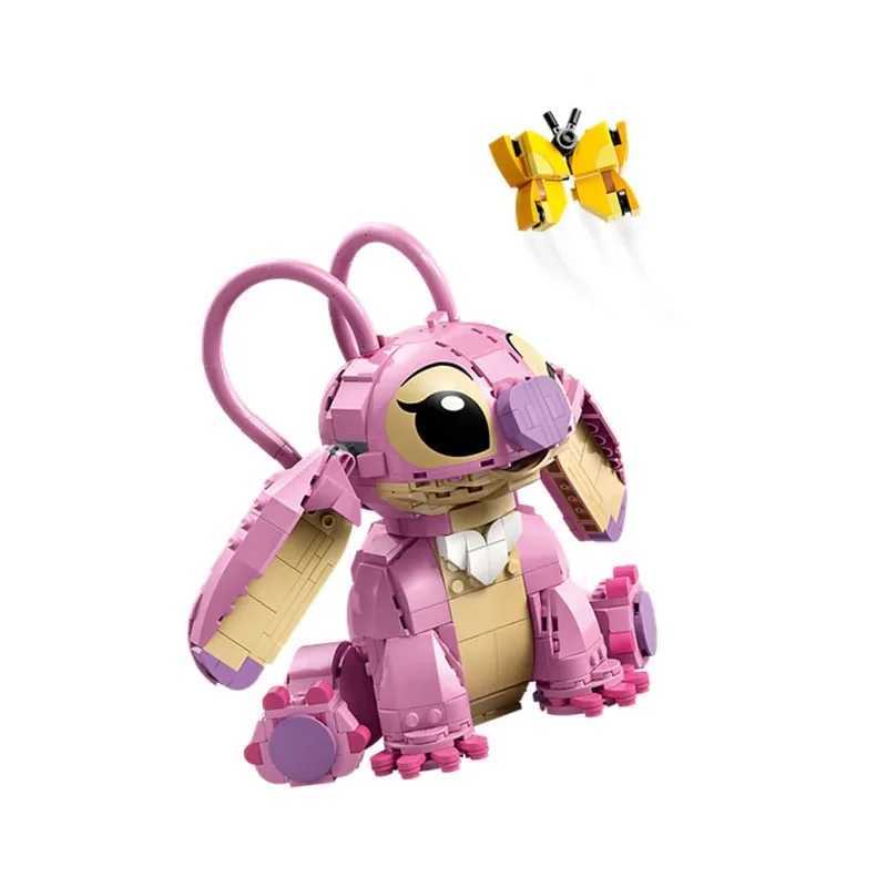 2025 New 43257 Angel Stitch Building Blocks Cartoon Cute Children Puzzle Assembly Toys Ear Mobility Girl Boy Birthday Gift Toys L251016HOGK