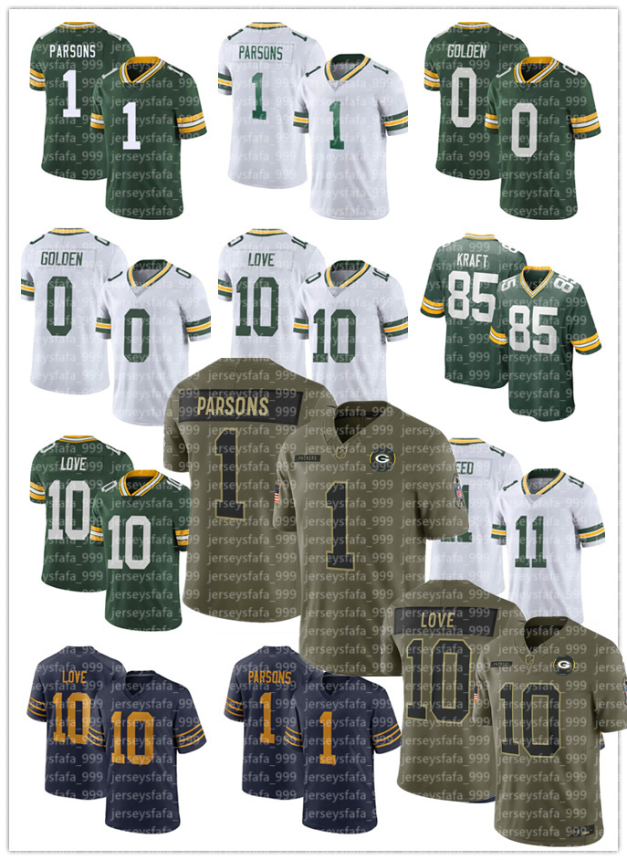NFL Packers 1 Micah Parsons Love Josh Jacobs Xavier McKinney Lukas Van Ness Kenny Clark Evan Williams Dontayvion Wicks Walker Romeo Doubs Matthew Football Jersey