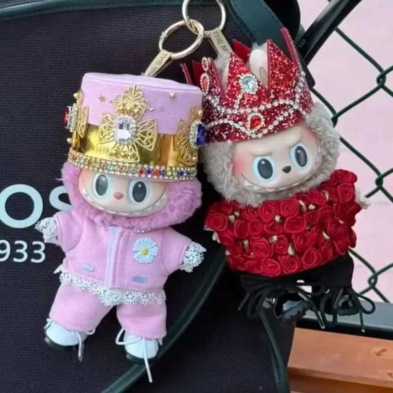17cm Doll Clothes For Labubu Gd Concert Same Labubu Clothes Mini Doll Outfits Rose Jacket Crown Set Dolls Accessories Korea KpopT251018