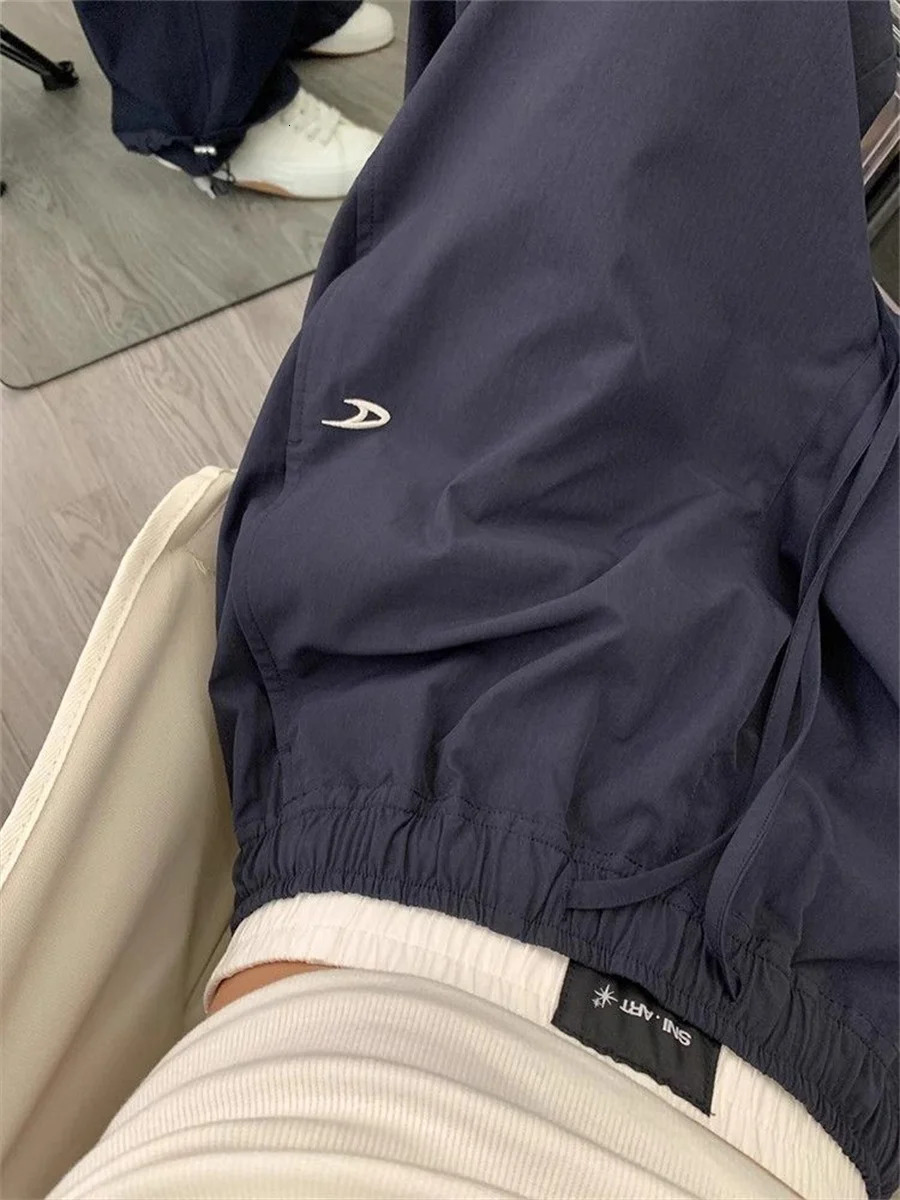 Women Cargo Pants Summer High Waist American Quick Dry Y2K Baggy Hip Hop Casual Wide Leg Trousers Female Streetwear 251017