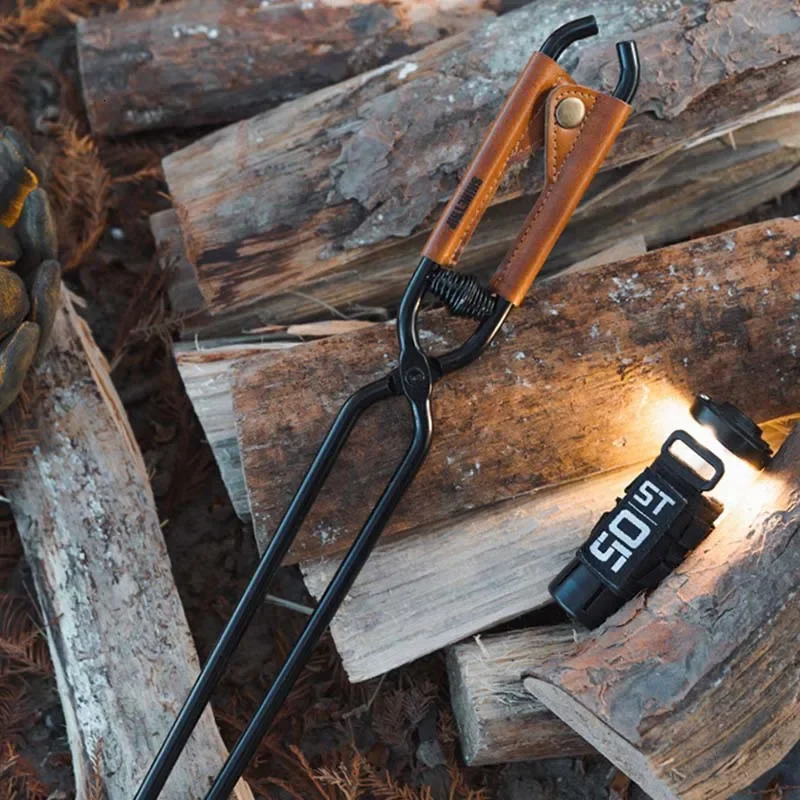 ShineTrip Outdoor Camping Fire Poker Thickened antiscald carbon steel fire poker Picnic BBQ lightweight portable 251009