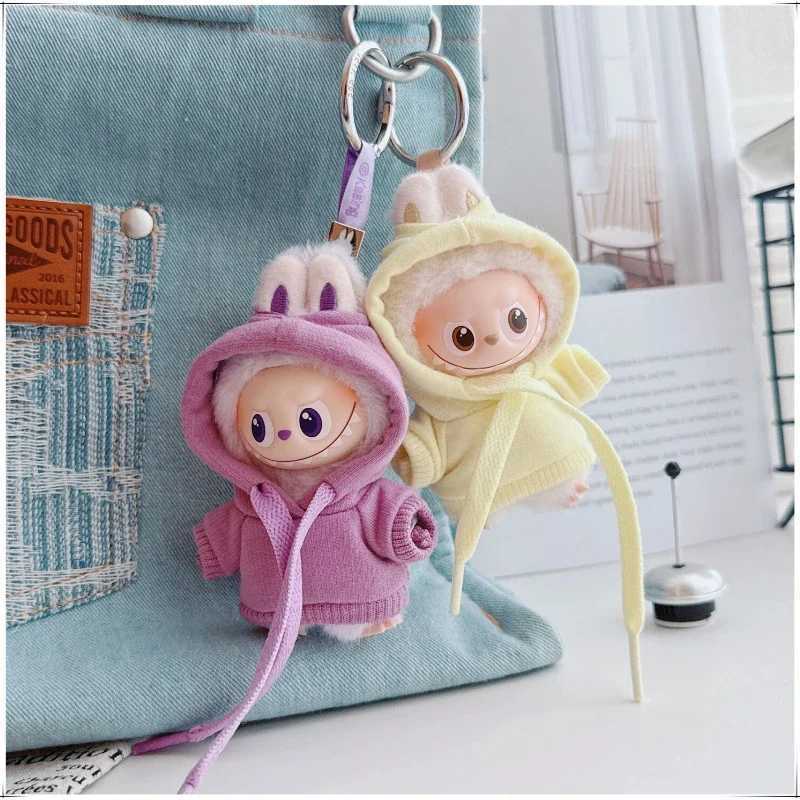 Mini Labubu Hoodies shorts Set For 10cm Labubu V4 The Monsters Pin for Love Series Doll Clothes Outfit Accessories Ropa LabubuT251018
