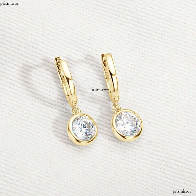 DJMAX 1CT for Women Top Original Sterling Sier Lady's Moissanite Dia Hoop Earrings New 2023