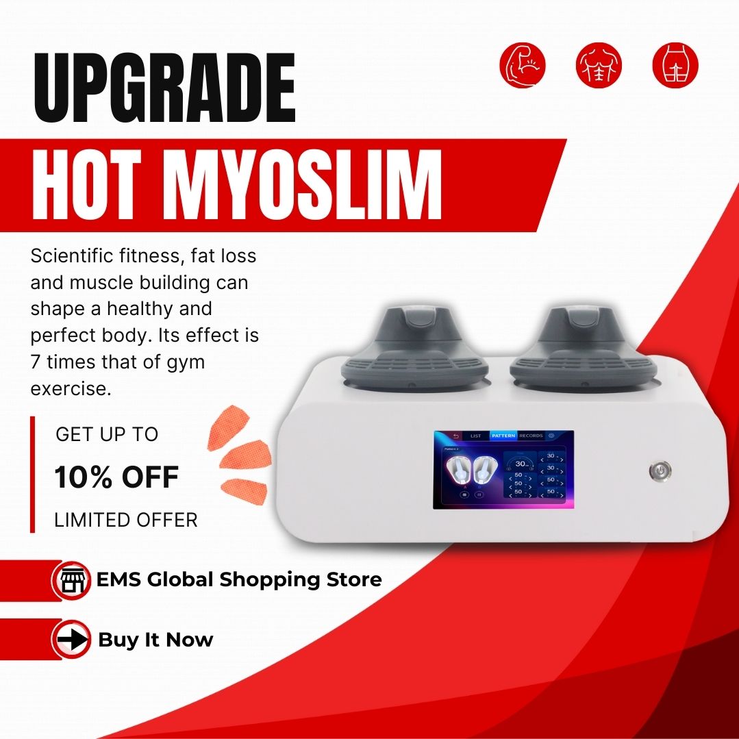 EMS Body Muscle Stimulator Machine MYOSlim 200HZ Fat Reduction Body Shaping Device Non-Invasive Contouring and Tightening Home Use Equipment