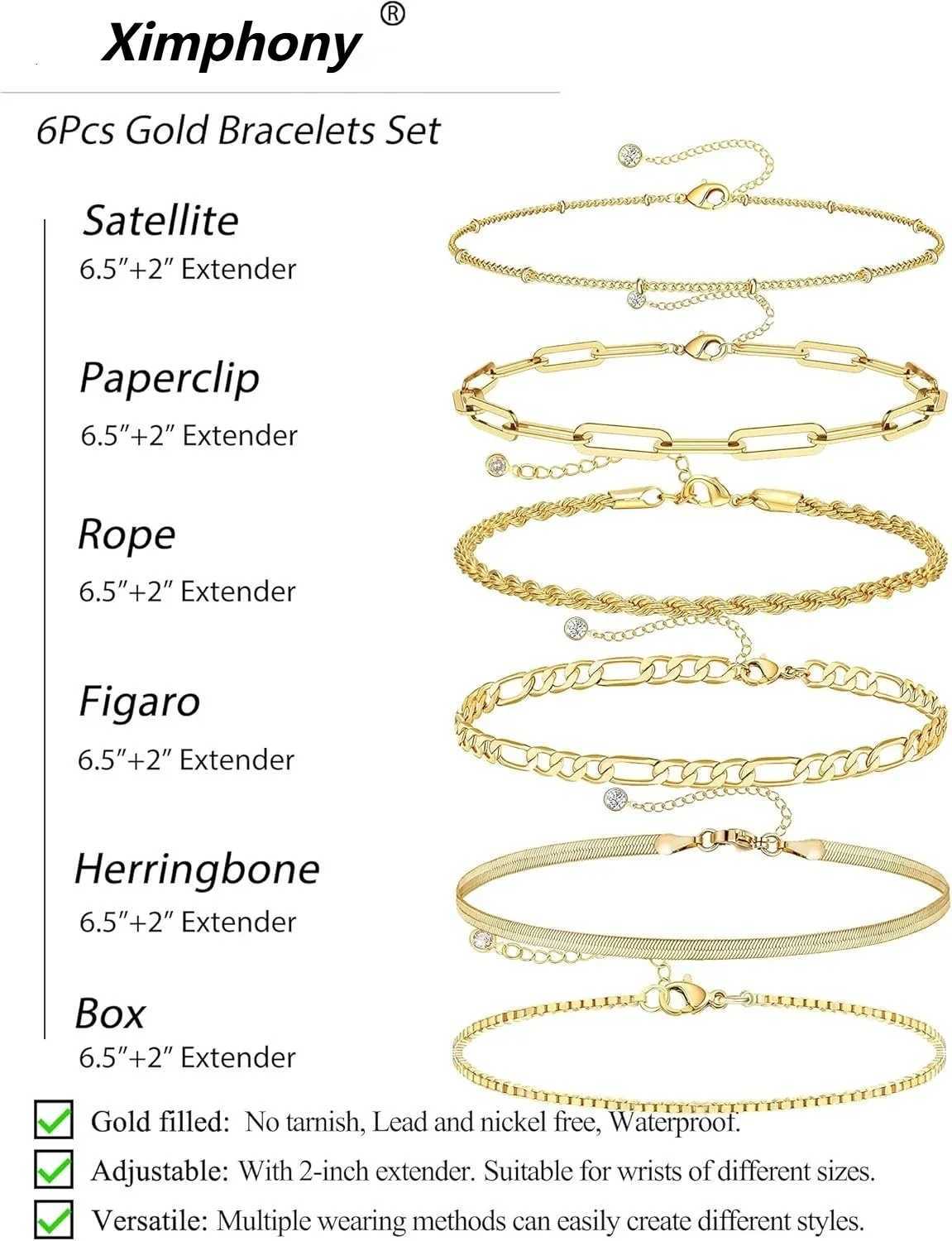 Gift Set Silver Bracelets for Women Trendy Sterling Silver Jewelry Set for Women Bracelets for Women Gold Jewelry setXJ251018