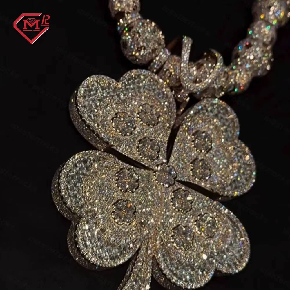 Hiphop Custom Moissanite Pendant 925 Sterling Silver Pass Diamond Tester Moissanite Pendant
