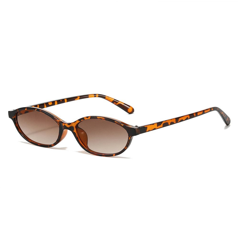 Small Frame Oval Sunglasses for Women Elegant European American Style Men's Fashionable Sunglasses Sun Protection Retro Cross Border Sunglasses