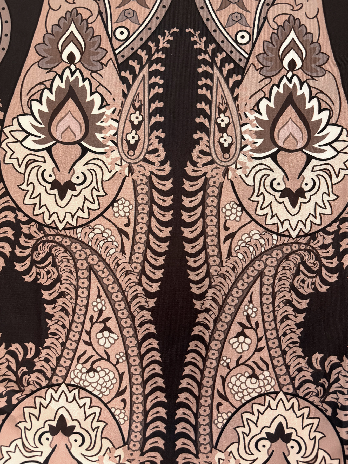 Women's Autumn Winter New Ethnic Style Casual Versatile Crew Neck Long-Sleeve T-Shirt - Camel Color Milk Silk Top-CF41053