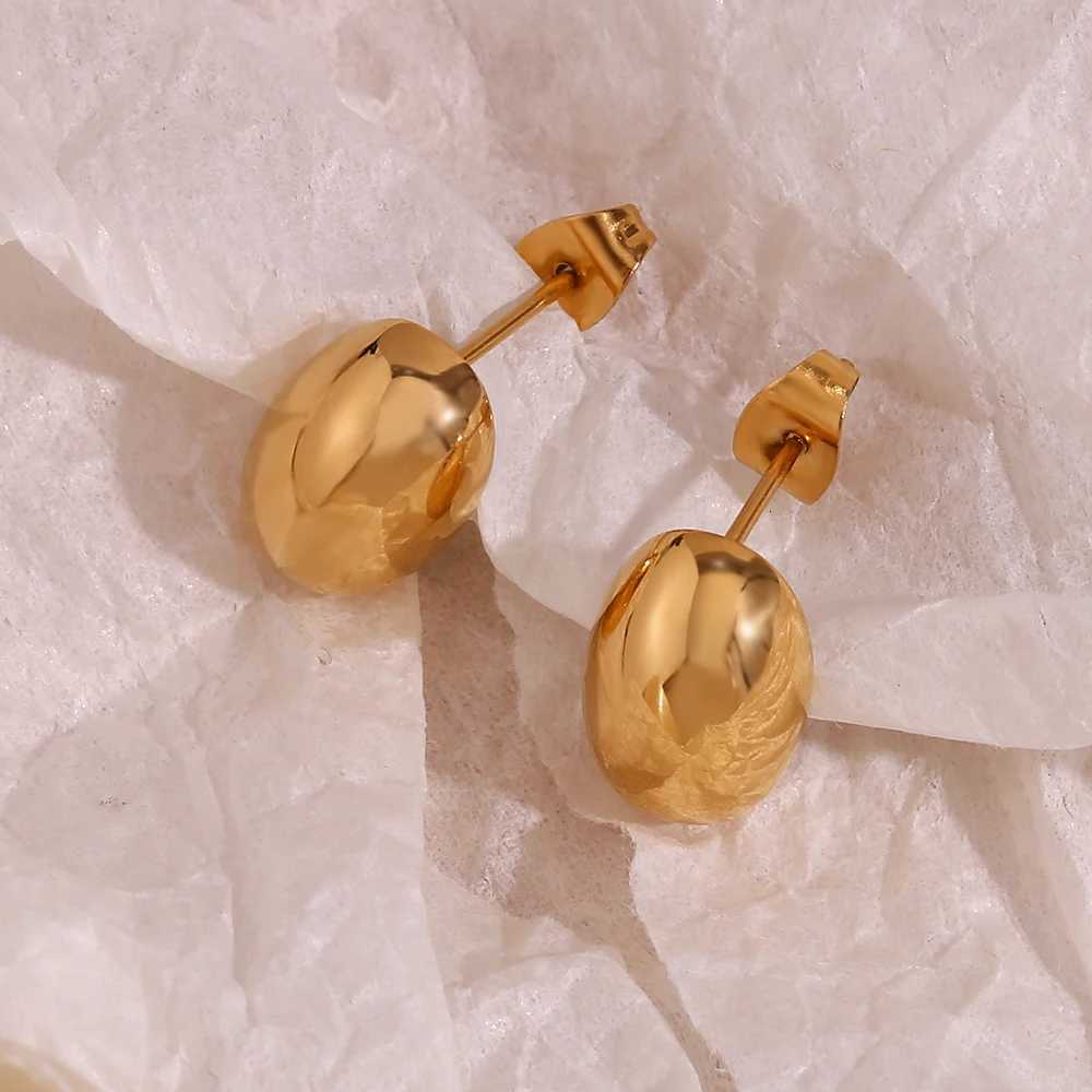 MamacitaSlay Lovely Gold Silver Color Hollow Beans Earrings Modern Tarnish Free Premium Stainless Steel Earrings Lady Jewelry Y251018