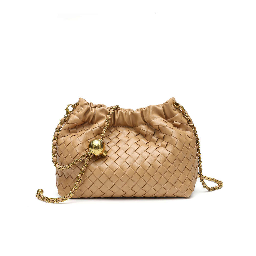 free shipping designer bags New Fashion Handwoven Small Gold Ball Pleated Cloud for Women Commuting Versatile Single Shoulder Crossbody Chain Bag