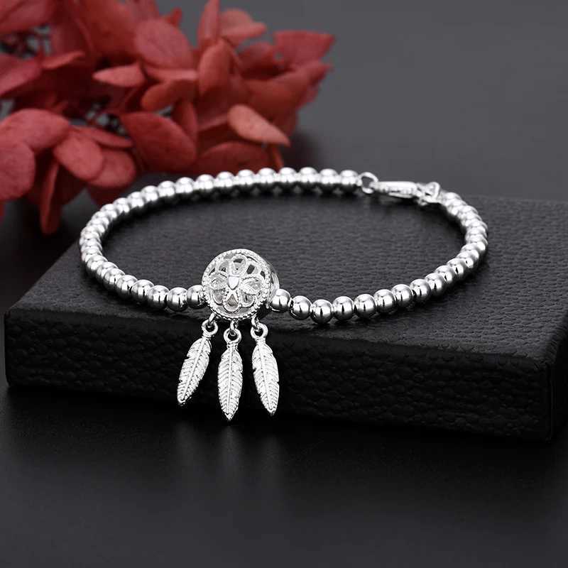 Fine 925 Sterling Silver Bracelet Beads chain Dream For Women luxury fashion party Wedding Jewelry lovers gift charmsL251018 H260129