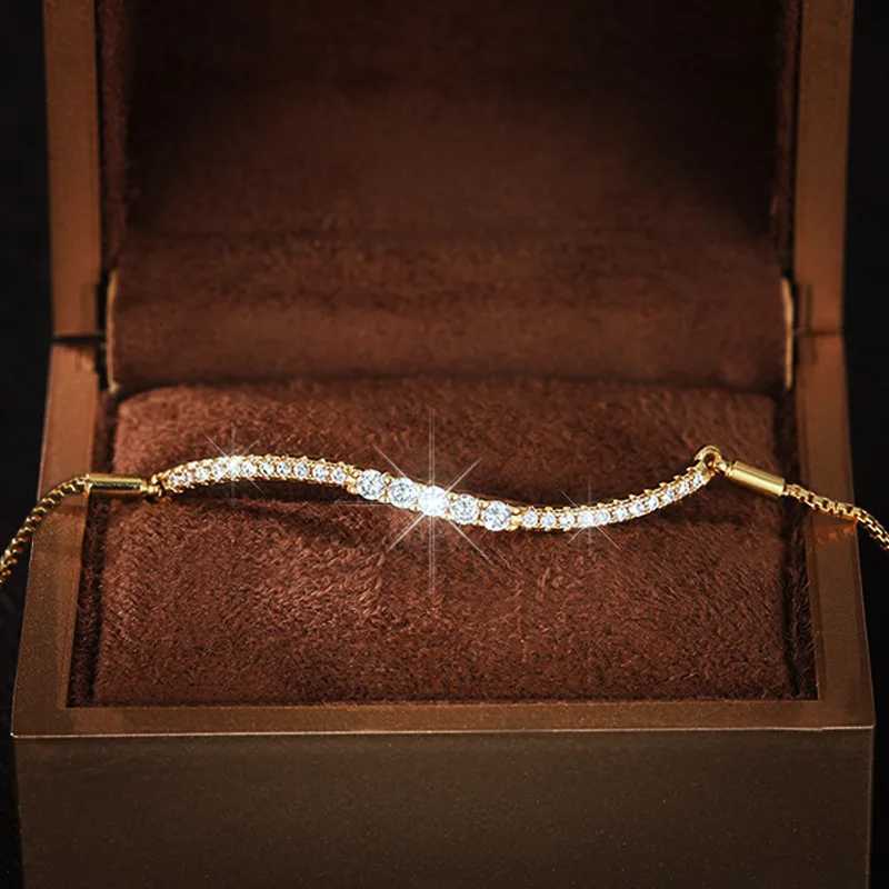 2025 New Simple and Minimalist Bracelet for Actress Elegant Quality Micro Inlaid Zircon Adjustable Length Exquisite JewelryL251018