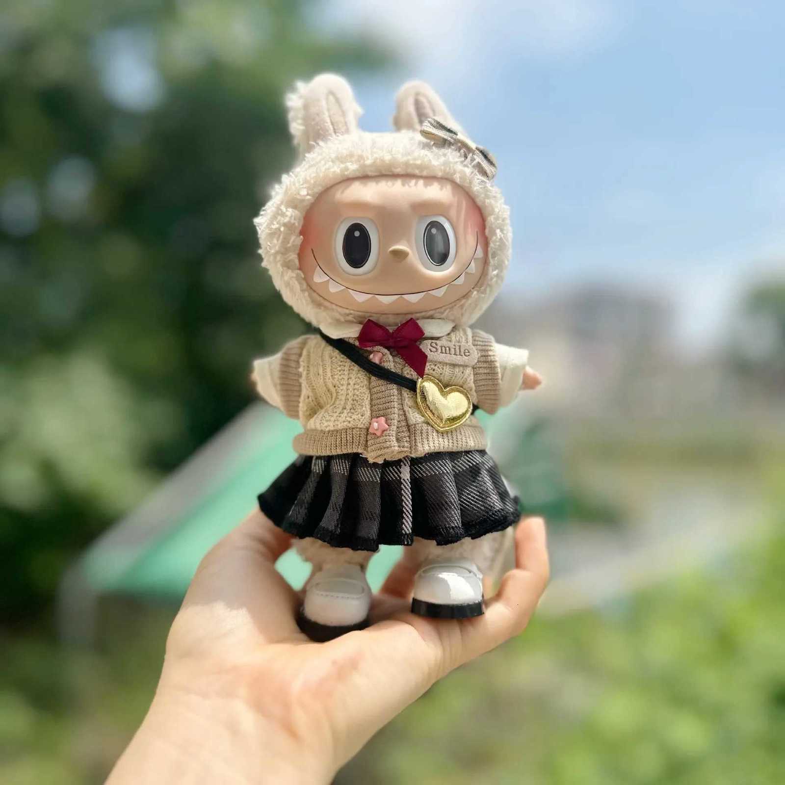 Clothes only 17CM Rabu clothes JK college wind suit LABUBU doll clothes cute student college wind skirt doll accessoriesT251018