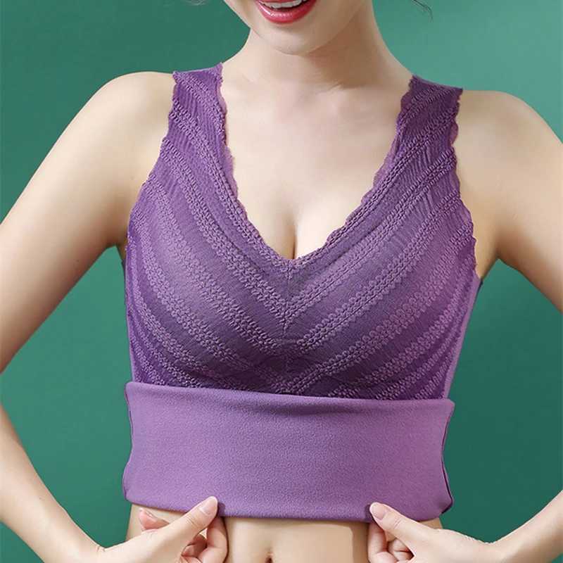 Autumn And Winter German Velvet Thermal Vest For Women With Breast Pads Large Size Seamless Thermal Underwear For Women T251018