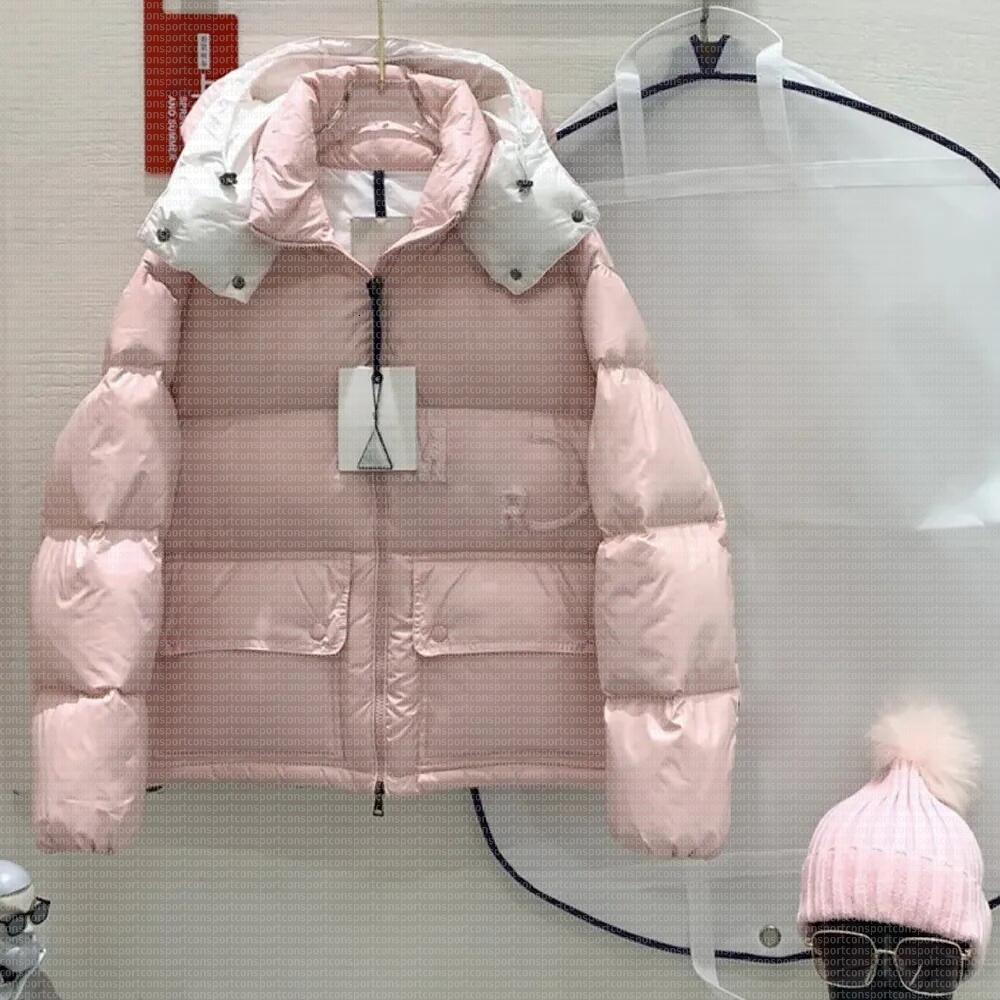Winter Womens pink Down Jackets Designer Puffer Outdoor Outerwear Hooded Down Jacket Coat Parka Doudoune S-XL