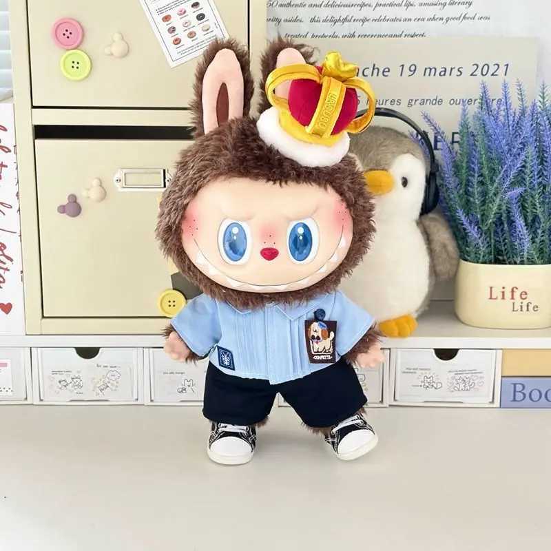 For Labubu Clothes 37cm Plush Doll Clothes Only Vinyl Doll Outfit Trendy Toy Doll Clothing Dolls Bag And Dolls ClothesT251018