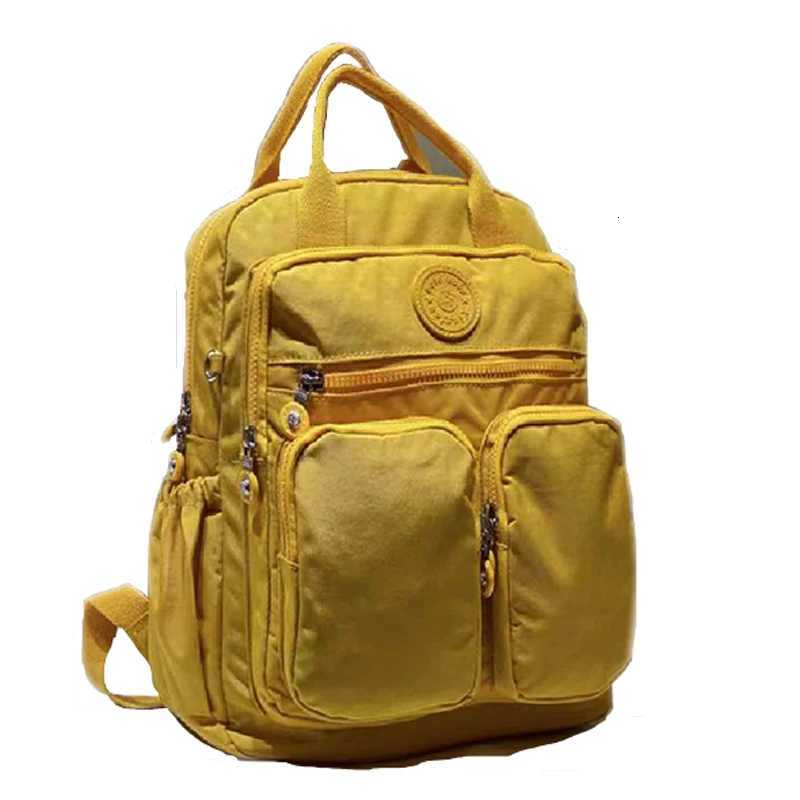 Fashion Woman Backpack Waterproof Nylon Soft Handle Solid Multipocket Travel Zipper Feminina School Bags Laptop Backpack H2510171