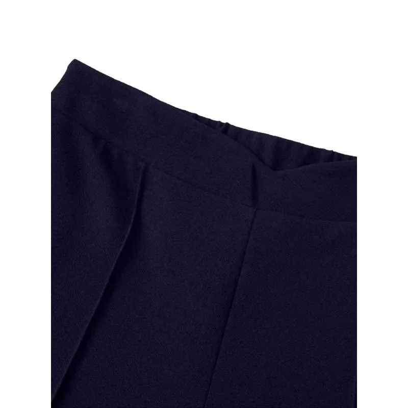 Plus Size 1XL5XL Womens Wide Leg Suit Pants High Waist Casual Comfy Pockets Trousers 251017