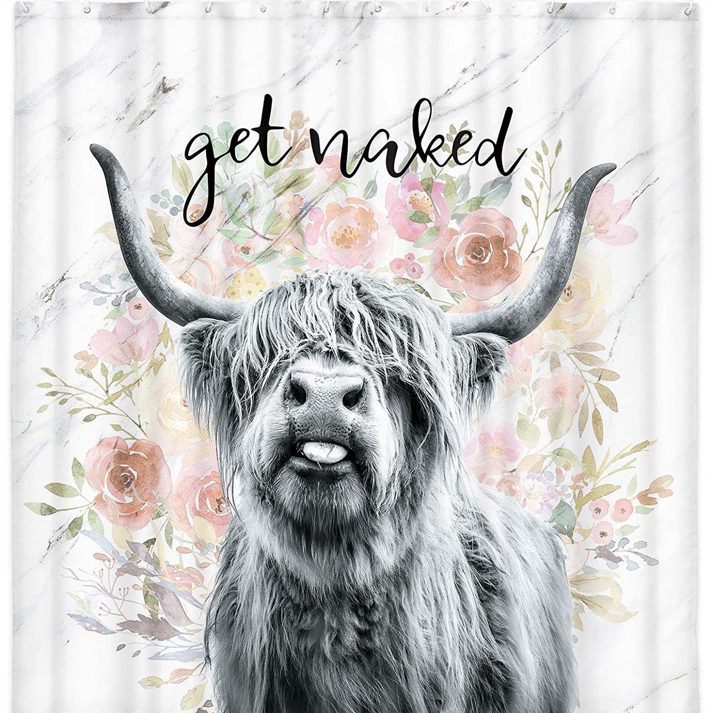 YL-37500 hot selling digital printed shower curtain animal waterproof, mildew-proof and moisture-proof bathroom dry and wet separation isolation curta