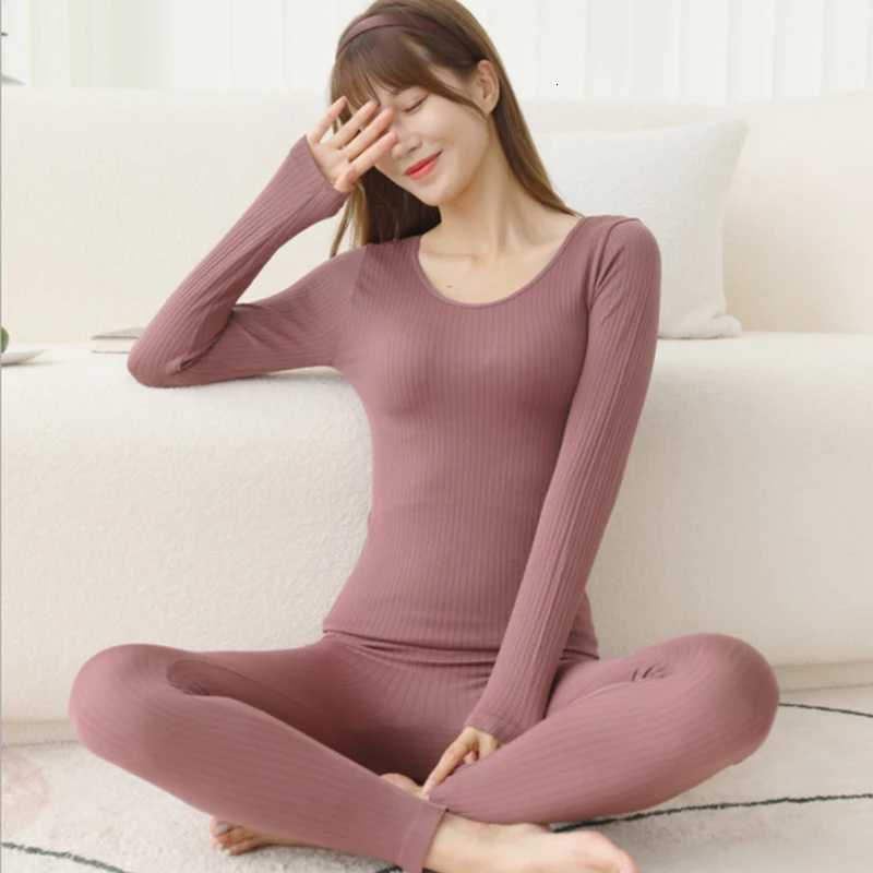 1Set Womens Thermal Underwear Sexy Ladies Intimates Long Shaped Warm Traceless Sets Spring Autumn Female Thermal Shaping Clothes T251018