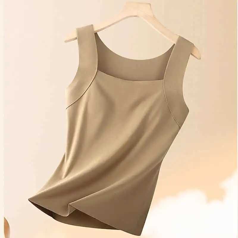 Thermal Underwear Winter New Heating Velvet Warm Tank Tops Solid Color Underwear Women Bottoming Wear Slim Waistcoat T251018