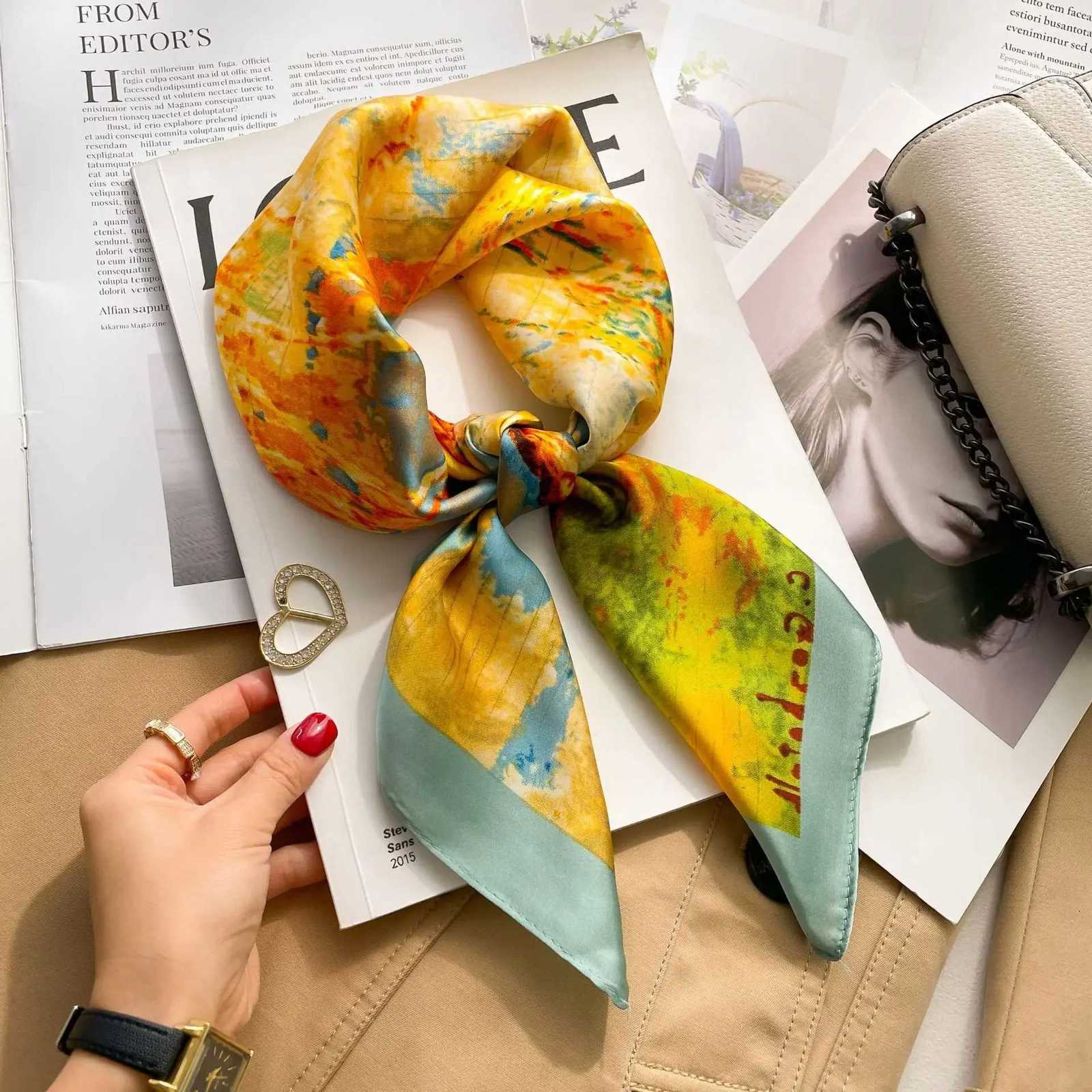 Horse Printing Design 100 Pure Silk Square Scarf Women Fashion Luxury Brand Scarves Neckerchief Hair Hand Wrist Bandana D251018