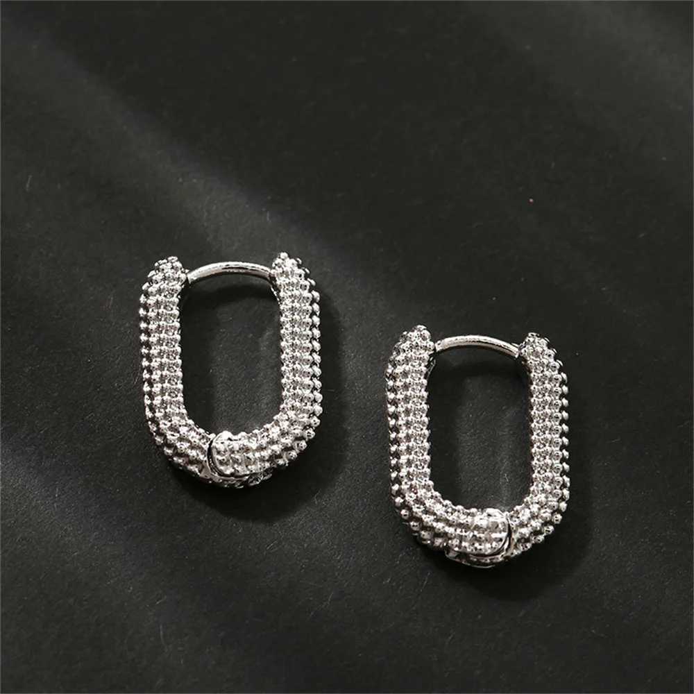 Simple French Square Alloy Earrings Gold Color Geometric Shape Drop Earring For Women Trendy Party Jewelry Gift Y251018