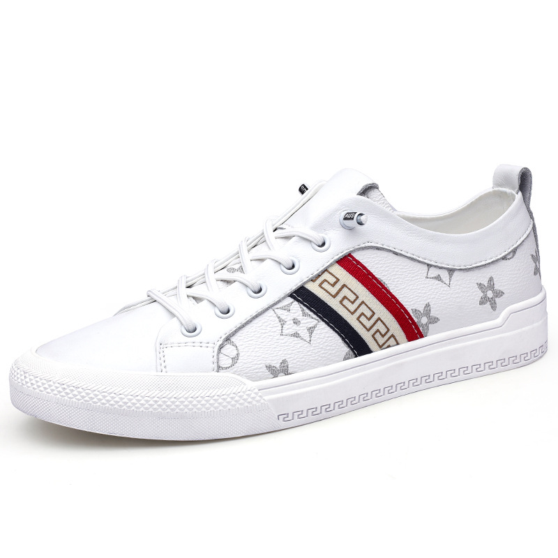 Designer shoes New Four Seasons Fashion Trendy Cowhide Casual Shoes Low cut Breathable Youth Board Shoes for Men size 38-45 black white brown