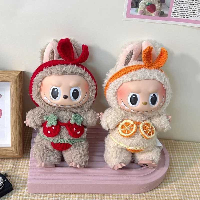 For 17cm Labubu Doll Clothes Strawberry fruit style bikini Doll Clothes Color Match Fashion Dolls Accessories Cute DecorationT251018