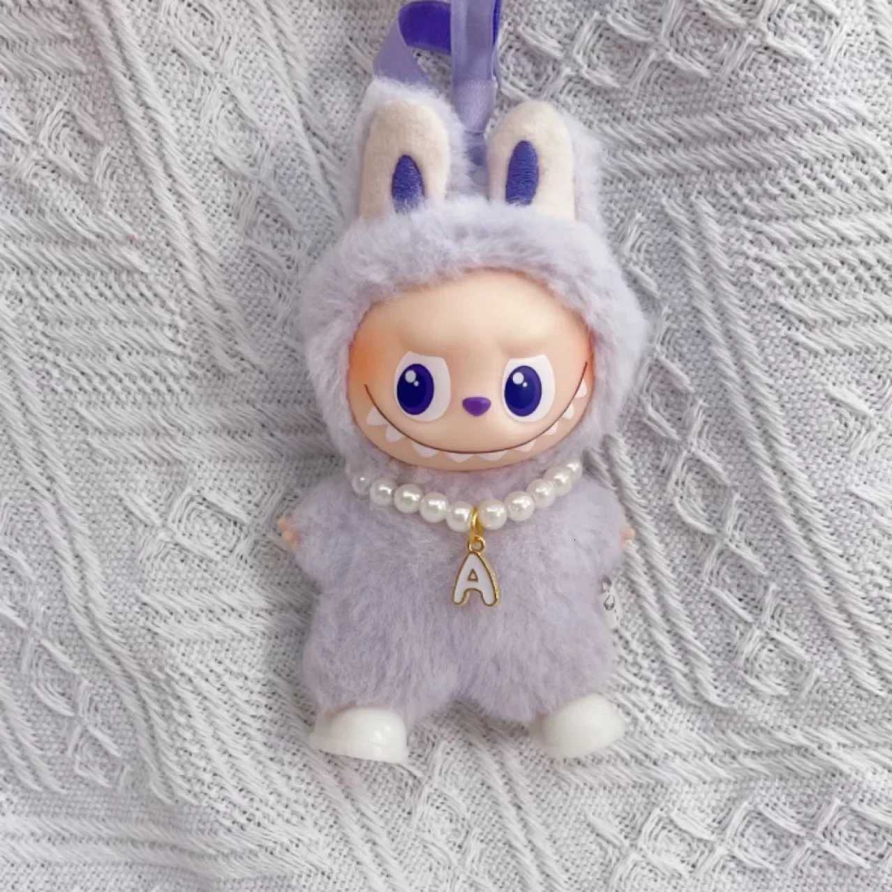 Mini Labubu Pendant Accessories Letter Pearl Necklace For Labubu V4 Pin For Love Clothes Labubu Series Doll Clothes AccessoriesT251018