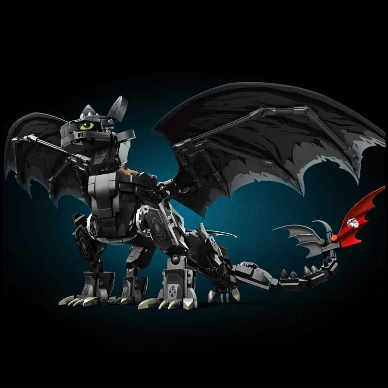 1026pcs Night Shadow Dragon Fantasy Building Bricks Creative Anime Brick Set DIY Model Kit for Adults Kids Boys Birthday Gifts T251018 - view 6