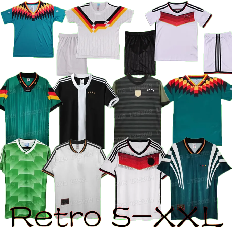 retro germany soccer jerseys shirts home away Matthias KLINSMANN KALKBRENNER Littbarski BALLACK kroos 82 88 92 94 96 98 2002 2004 2010 14 88 98 94 retrio football Kit